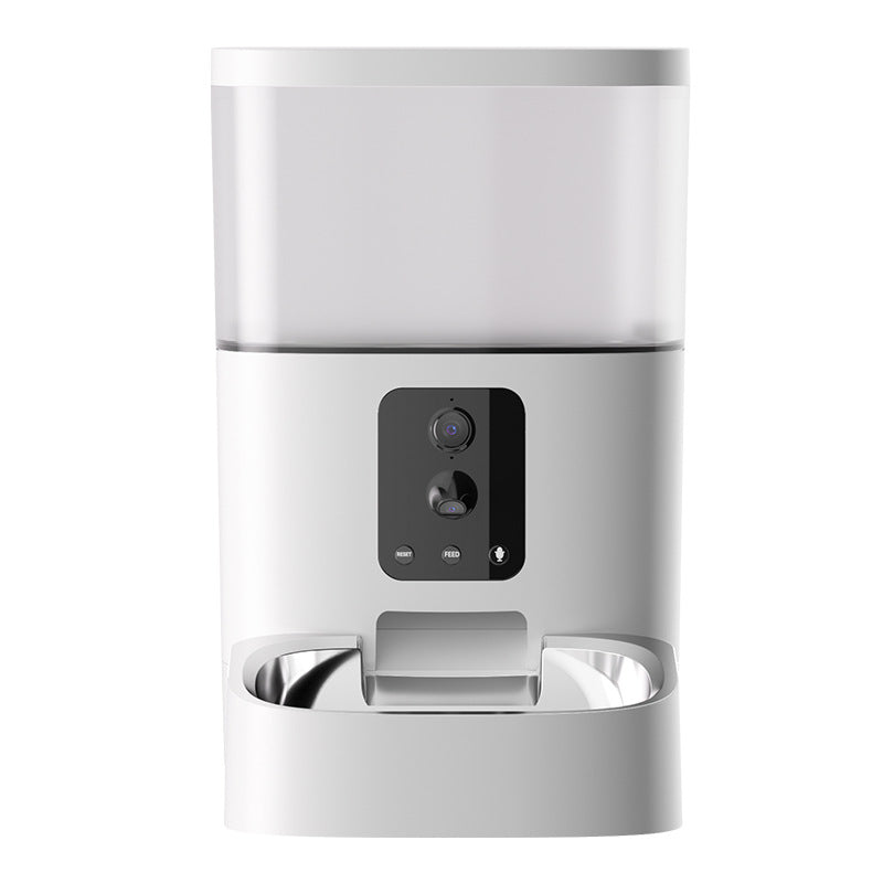 AI Dual-Camera Smart Pet Feeder - 6L Auto Dispenser with Video Monitor