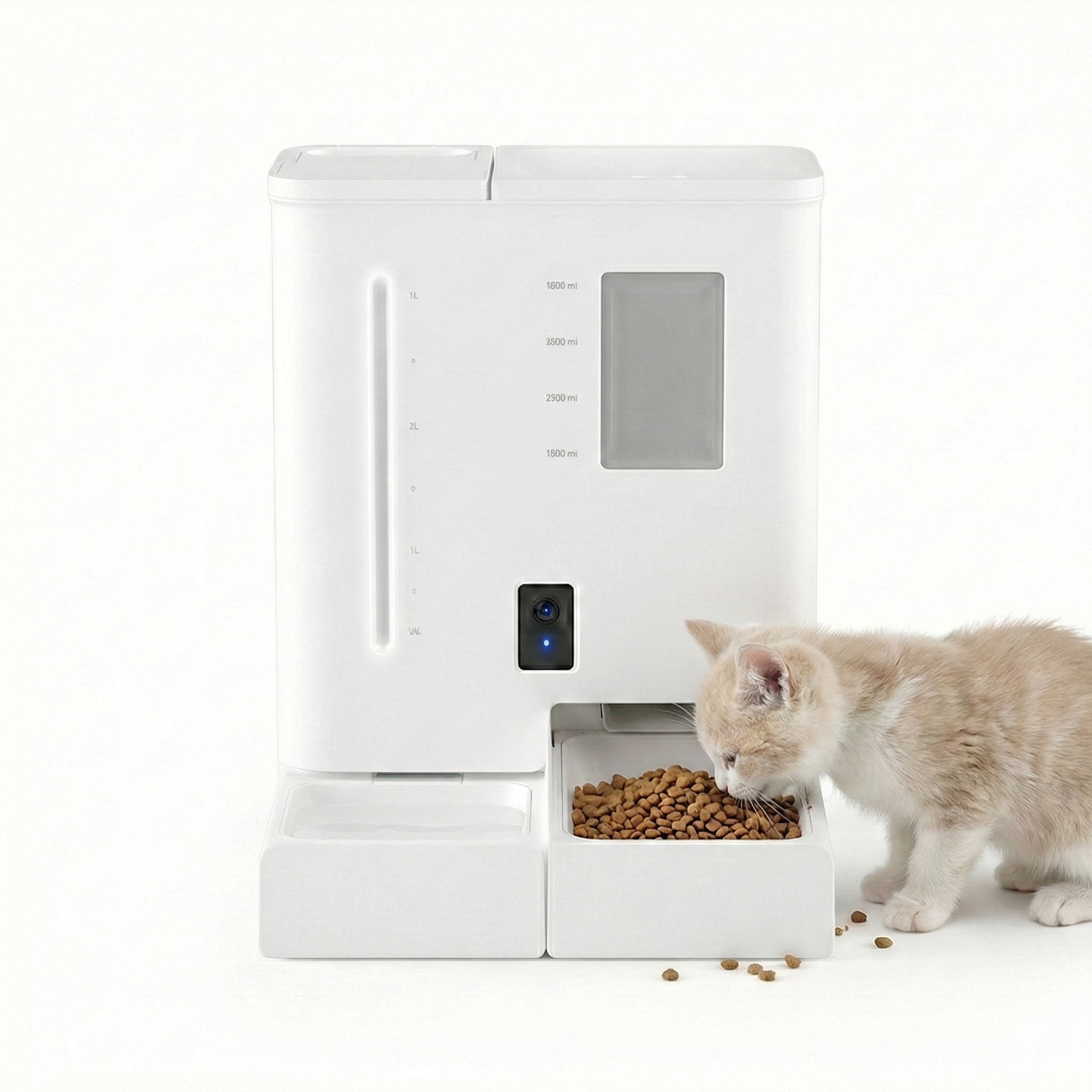 2-in-1 Smart Pet Feeder & Water Dispenser with 2K HD Camera